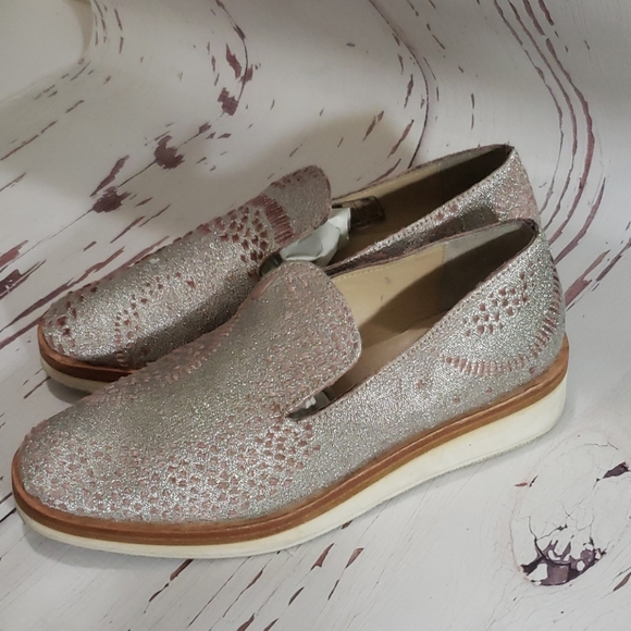 Free people  cat eye flat loafers silver and brown - Picture 5 of 7